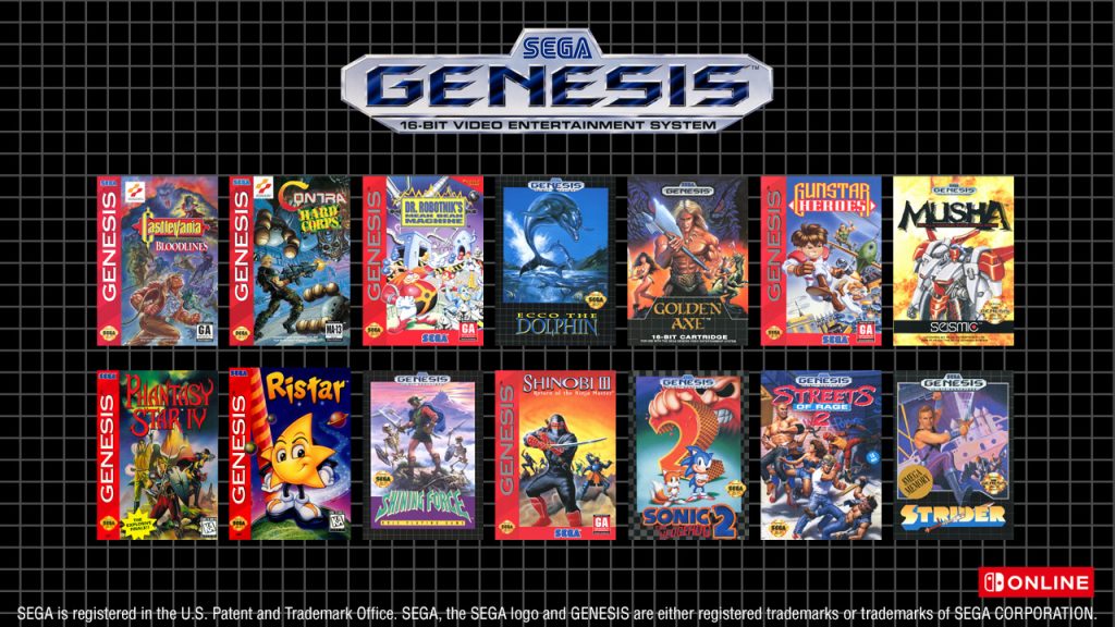 Sega Genesis / Mega Drive: Nintendo Switch Online (NSO) NSP screenshot